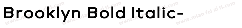 Brooklyn Bold Italic字体转换